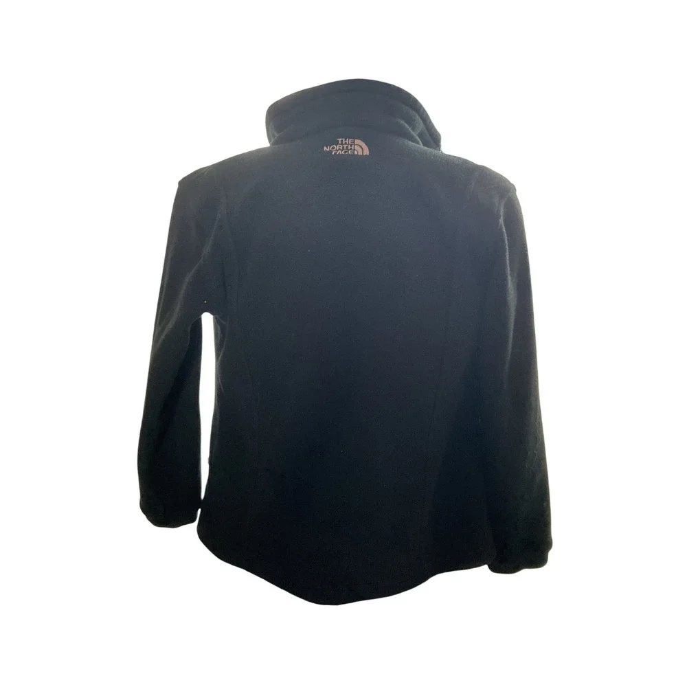 The North Face Girls Fleece Jacket Black Full Zip Size M Medium‎